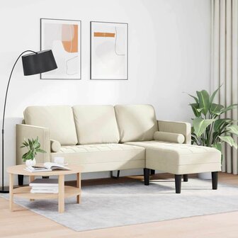 Bankstel Cr&egrave;me 173 x 131 x 67 cm Fluweel 3
