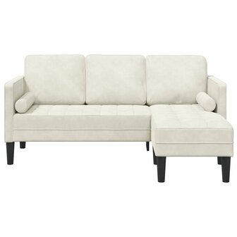 Bankstel Cr&egrave;me 173 x 131 x 67 cm Fluweel 4