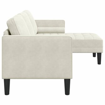 Bankstel Cr&egrave;me 173 x 131 x 67 cm Fluweel 5