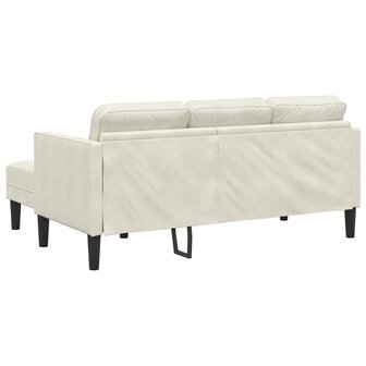 Bankstel Cr&egrave;me 173 x 131 x 67 cm Fluweel 6