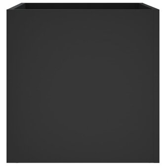 Plantenbak 40x40x40 cm bewerkt hout zwart 6