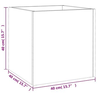 Plantenbak 40x40x40 cm bewerkt hout zwart 8