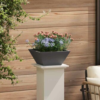 Tuin Kom Plantenbak Zwart 35 x 35 x 15 cm Staal 4