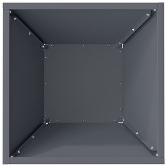 Tuin Kom Plantenbak Antraciet 35 x 35 x 15 cm Staal 8