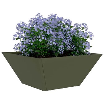 Tuin Kom Plantenbak Olijfgroen 35 x 35 x 15 cm Staal 3