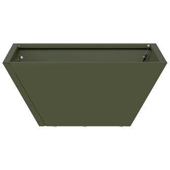 Tuin Kom Plantenbak Olijfgroen 35 x 35 x 15 cm Staal 6