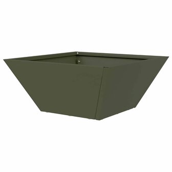 Tuin Kom Plantenbak Olijfgroen 35 x 35 x 15 cm Staal 7