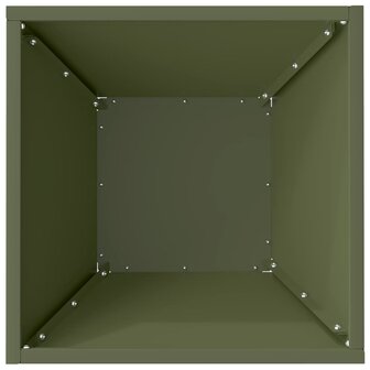 Tuin Kom Plantenbak Olijfgroen 35 x 35 x 15 cm Staal 8