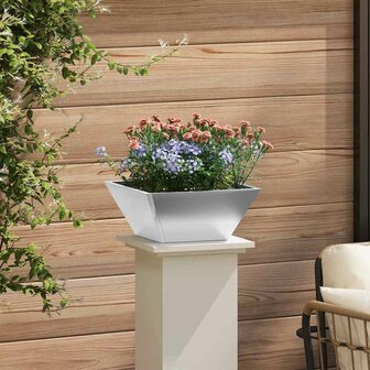 Tuin Kom Plantenbak Zilver 35 x 35 x 15 cm Gegalvaniseerd staal 4