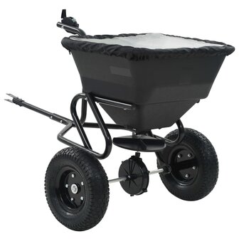 Strooiwagen sleepmodel 45 L 125x74x79 cm PVC en staal 1