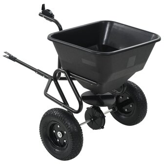 Strooiwagen sleepmodel 45 L 125x74x79 cm PVC en staal 5