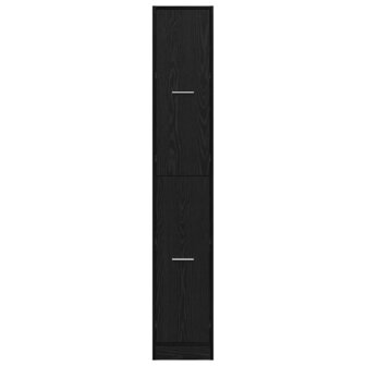 Apothekerskast Zwart eiken 30 x 41 x 174.5 cm Bewerkt hout 6