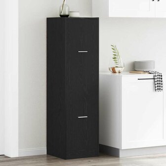 Apothekerskast Zwart eiken 40 x 41 x 144.5 cm Bewerkt hout 1