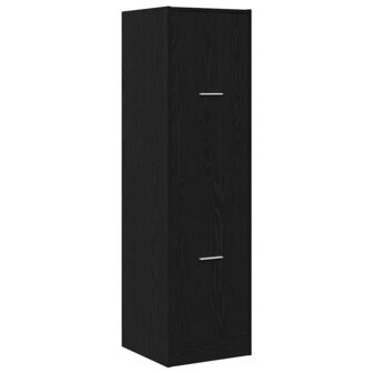 Apothekerskast Zwart eiken 40 x 41 x 144.5 cm Bewerkt hout 2
