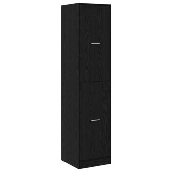 Apothekerskast Zwart eiken 40 x 41 x 174.5 cm Bewerkt hout 2