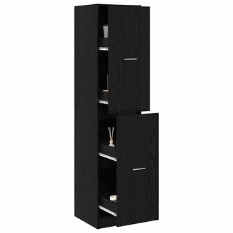 Apothekerskast Zwart eiken 40 x 41 x 174.5 cm Bewerkt hout 3