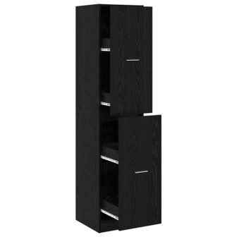 Apothekerskast Zwart eiken 40 x 41 x 174.5 cm Bewerkt hout 5