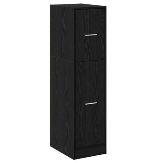 Apothekerskast Zwart eiken 30 x 41 x 118 cm Bewerkt hout 5