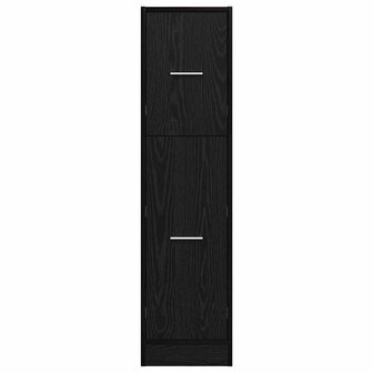 Apothekerskast Zwart eiken 30 x 41 x 118 cm Bewerkt hout 6