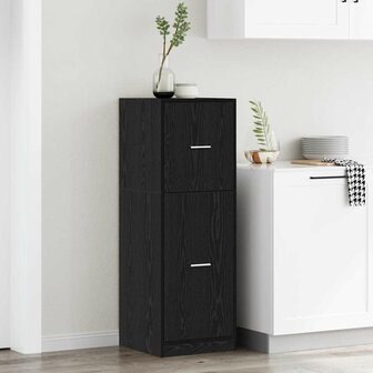 Apothekerskast Zwart eiken 40 x 41 x 118 cm Bewerkt hout 1