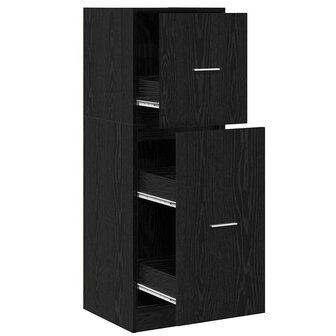 Apothekerskast Zwart eiken 40 x 41 x 118 cm Bewerkt hout 3