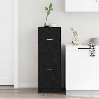 Apothekerskast Zwart eiken 40 x 41 x 118 cm Bewerkt hout 4