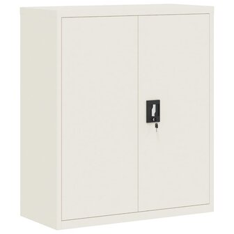 Archiefkast 90x40x145 cm staal wit 7