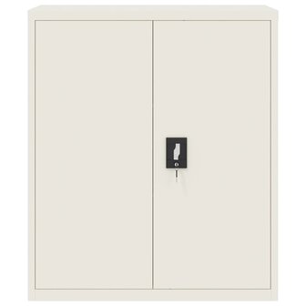 Archiefkast 90x40x145 cm staal wit 8