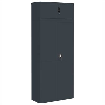 Archiefkast 90x40x220 cm staal antracietkleurig 2