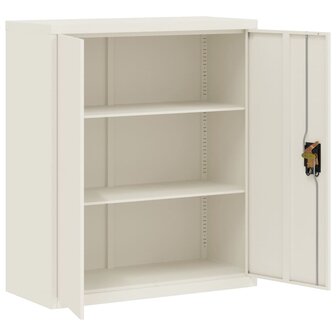 Archiefkast 90x40x105 cm staal wit 4