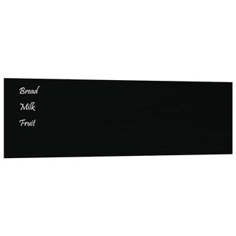 Magneetbord voor aan de wand 100x30 cm gehard glas zwart 2