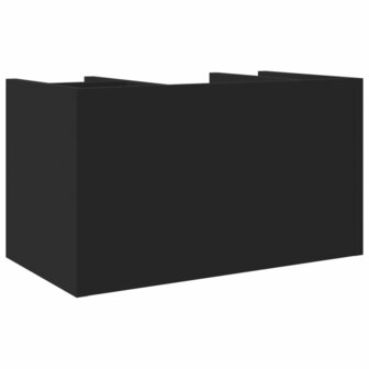 Bureau organiser 44,5x24x25 cm bewerkt hout zwart 6