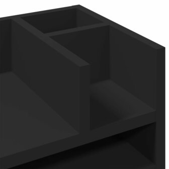 Bureau organiser 44,5x24x25 cm bewerkt hout zwart 7