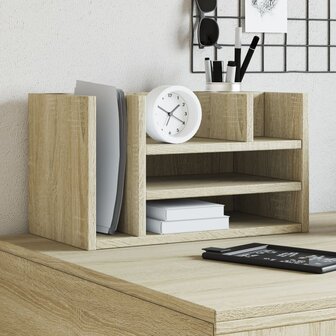 Bureau organiser 44,5x24x25 cm bewerkt hout sonoma eikenkleurig 1