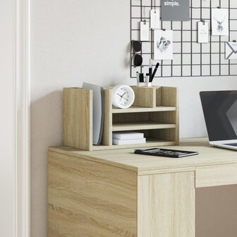 Bureau organiser 44,5x24x25 cm bewerkt hout sonoma eikenkleurig 3