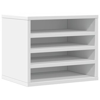 Bureau organiser 36x26x29,5 cm bewerkt hout wit 2
