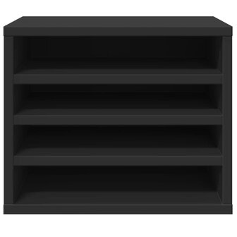 Bureau organiser 36x26x29,5 cm bewerkt hout zwart 4