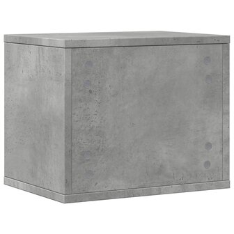 Bureau organiser 36x26x29,5 cm bewerkt hout betongrijs 6