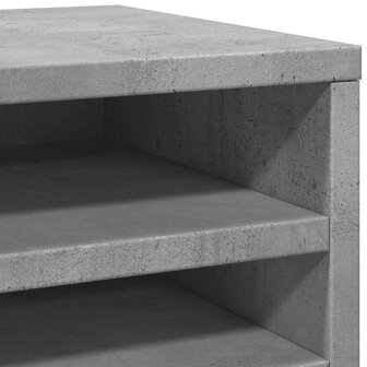 Bureau organiser 36x26x29,5 cm bewerkt hout betongrijs 7