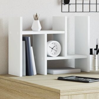 Bureau organiser 34,5x15,5x35,5 cm bewerkt hout wit 1
