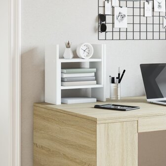 Bureau organiser 34,5x15,5x35,5 cm bewerkt hout wit 4