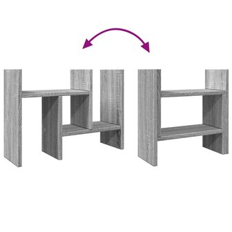Bureau organiser 34,5x15,5x35,5 cm bewerkt hout grijs sonoma 8