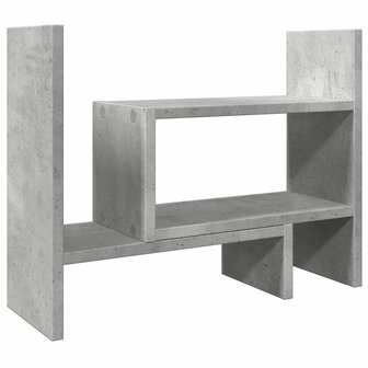 Bureau organiser 38,5x17x39 cm bewerkt hout betongrijs 7