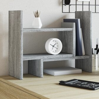 Bureau organiser 38,5x17x39 cm bewerkt hout grijs sonoma eiken 1