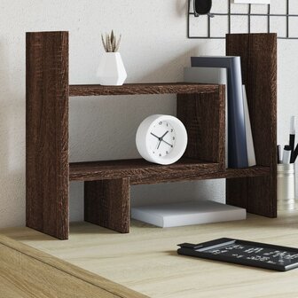 Bureau organiser 38,5x17x39 cm bewerkt hout bruin eikenkleur 1