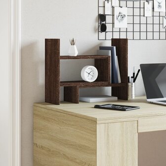 Bureau organiser 38,5x17x39 cm bewerkt hout bruin eikenkleur 3