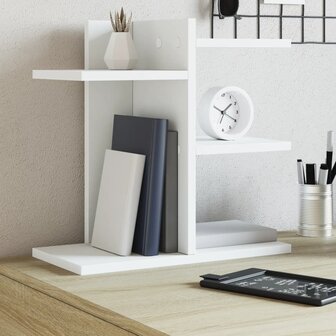 Bureau organiser 42x21,5x42 cm bewerkt hout wit 1