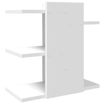 Bureau organiser 42x21,5x42 cm bewerkt hout wit 6
