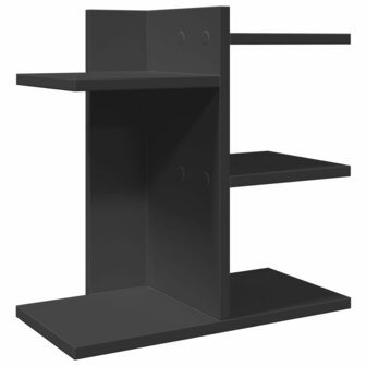 Bureau organiser 42x21,5x42 cm bewerkt hout zwart 2