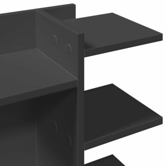 Bureau organiser 42x21,5x42 cm bewerkt hout zwart 7